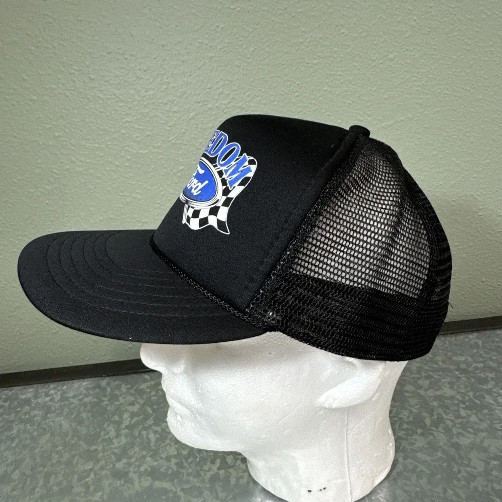 Vintage Freedom Ford Black Rope‎ Snap Back Hat One Size RARE 90's Streetwear KC